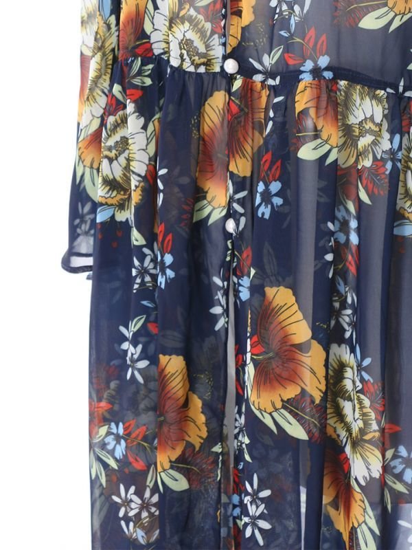 画像7: SALE！【カーディガン】ボタニカルフラワーシフォンカーディガン[HC03-U]