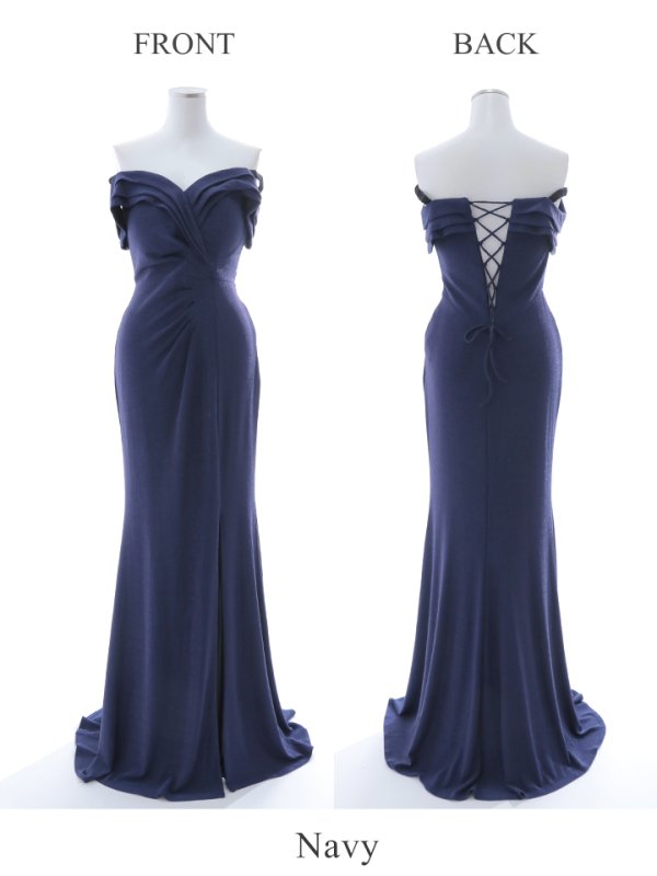 画像20: 【MONOQLO/モノクロ】オフショル/ シンプル/ ワンカラー/ スリット/ タイト/ ロングドレス/ キャバドレス/ long【OF2C】[OF2]