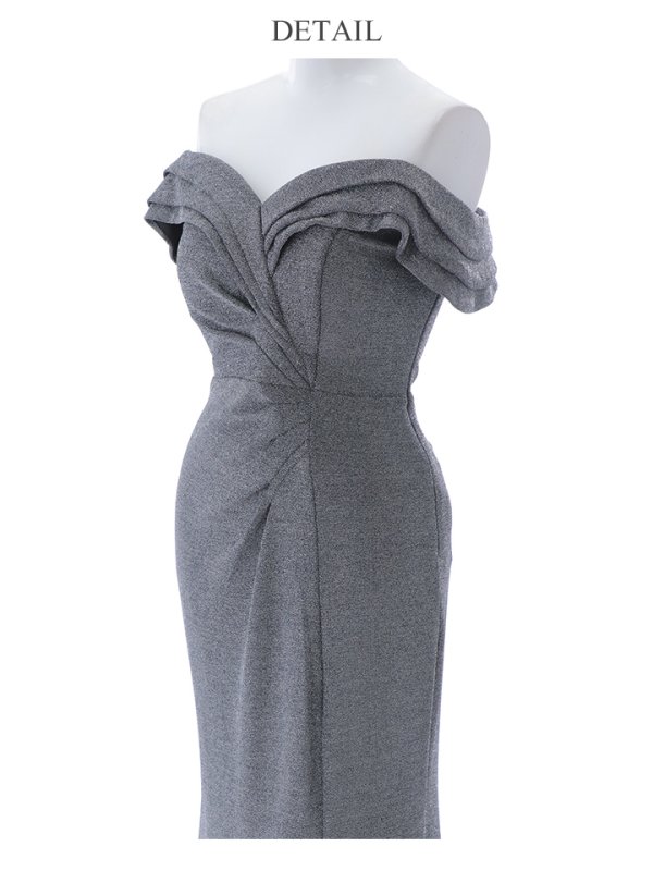 画像16: 【MONOQLO/モノクロ】オフショル/ シンプル/ ワンカラー/ スリット/ タイト/ ロングドレス/ キャバドレス/ long【OF2C】[OF2]