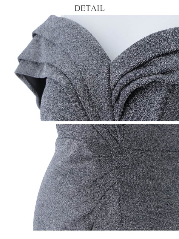 画像17: 【MONOQLO/モノクロ】オフショル/ シンプル/ ワンカラー/ スリット/ タイト/ ロングドレス/ キャバドレス/ long【OF2C】[OF2]