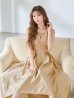 ベージュ　モデル：るりぴ　身長：165cm　着用サイズ：Sサイズ