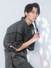 画像1: 【即日発送】【メンズ甚平】ダークグレー甚平【甚平2点セット 甚平/下駄】[YMT] (1)