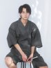 画像3: 【即日発送】【メンズ甚平】ダークグレー甚平【甚平2点セット 甚平/下駄】[YMT]