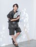 画像8: 【即日発送】【メンズ甚平】ダークグレー甚平【甚平2点セット 甚平/下駄】[YMT]