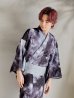 画像12: 【即日発送！】【メンズ浴衣】モノトーン×雷浴衣【浴衣・帯・下駄セット】 OBI-MS-003-wk-1-GY [YMT]