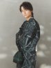 画像12: 【ノベルティ対象】【即日発送！】【メンズ浴衣】ブラックグリーン幾何学的模様浴衣【浴衣３点セット 浴衣/帯/下駄】 OBI-MS-001-ok-6-W [YMT]