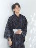 画像3: 【ノベルティ対象】【即日発送！】【メンズ浴衣】モザイクアート×ストライプ浴衣【浴衣３点セット 浴衣/帯/下駄】OBI-MS-001-ok-5-W [YMT]