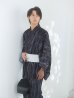 画像6: 【ノベルティ対象】【即日発送！】【メンズ浴衣】モザイクアート×ストライプ浴衣【浴衣３点セット 浴衣/帯/下駄】OBI-MS-001-ok-5-W [YMT]