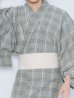 画像16: 【即日発送】【メンズ浴衣】グリーンベージュモダン浴衣【浴衣・帯・下駄セット】OBI-MS-001-ok-8-IV [YMT]