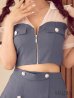 グレー　モデル：三上悠亜　身長：159cm　着用サイズ：Sサイズ