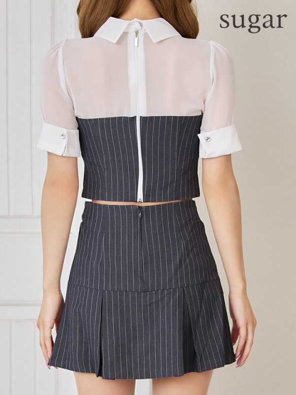 グレー　モデル：るりぴ　身長：165cm　着用サイズ：Sサイズ