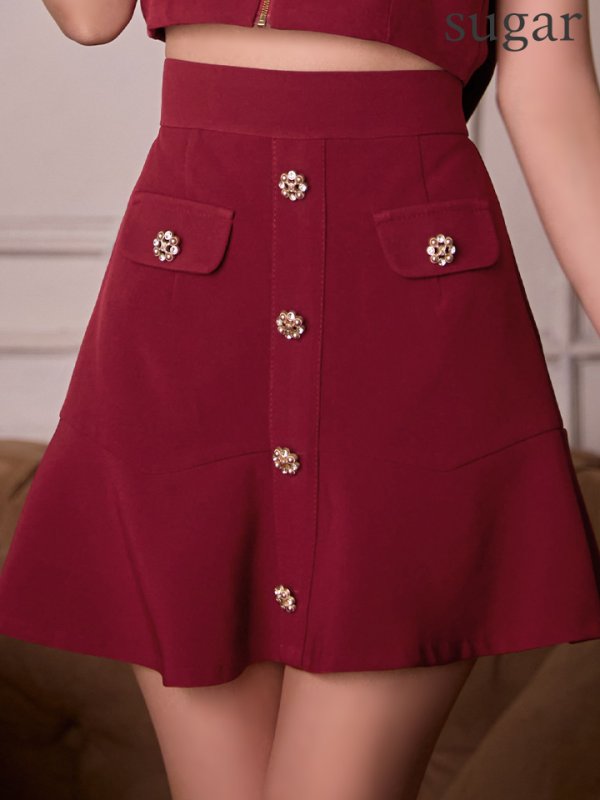 ワインレッド　モデル：るりぴ　身長：165cm　着用サイズ：Sサイズ