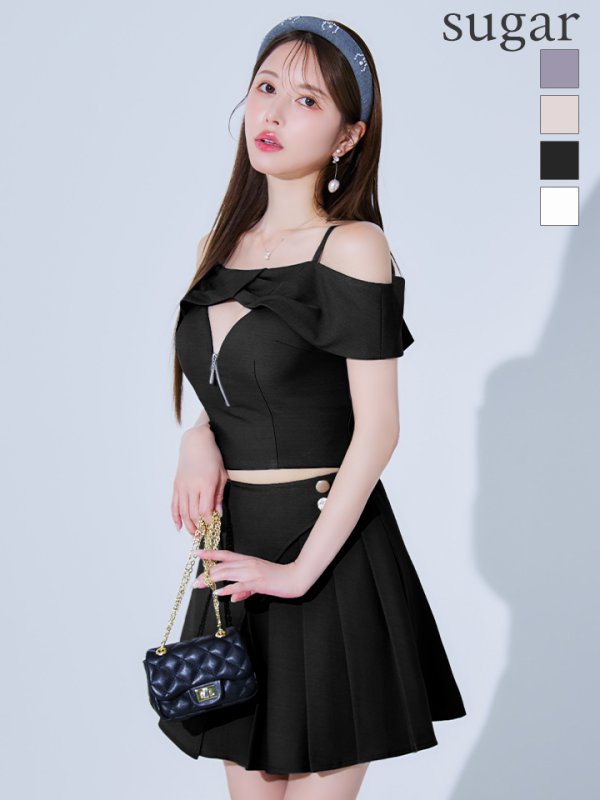 ブラック モデル：ゆめ　身長：160cm　着用サイズ：Sサイズ