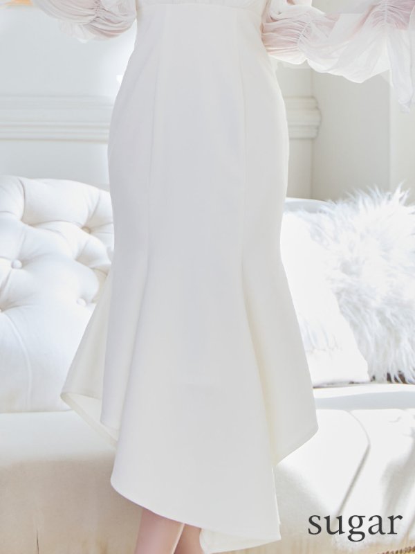 ホワイト モデル:ゆめ 身長:160cm 着用サイズ:Sサイズ