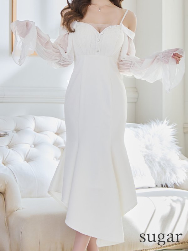 ホワイト モデル:ゆめ 身長:160cm 着用サイズ:Sサイズ