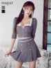 グレーホワイト　モデル：橋本甜歌(てんちむ)　身長：163cm　着用サイズ：Sサイズ