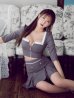 グレーホワイト　モデル：橋本甜歌(てんちむ)　身長：163cm　着用サイズ：Sサイズ