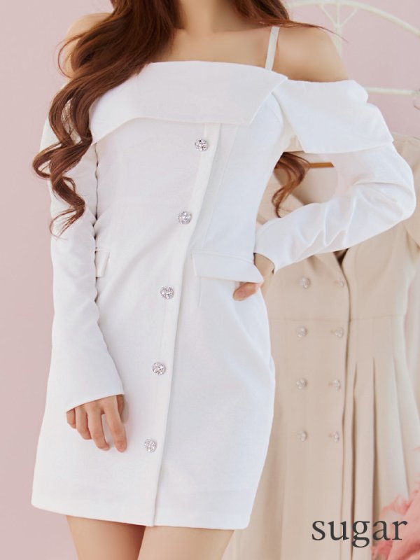 ホワイト　モデル：まりん　身長：164cm　着用サイズ：Sサイズ