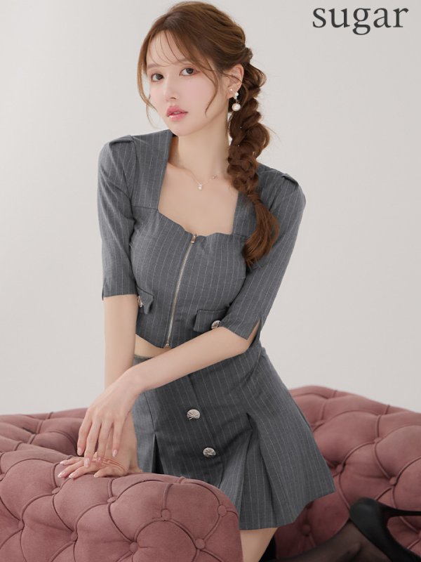 グレー　モデル：ゆめ　身長：160cm　着用サイズ：Sサイズ