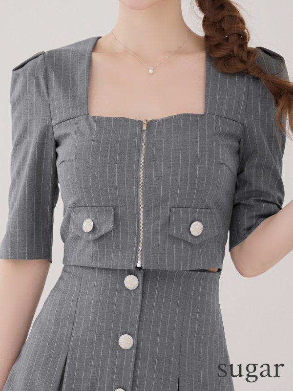 グレー　モデル：ゆめ　身長：160cm　着用サイズ：Sサイズ