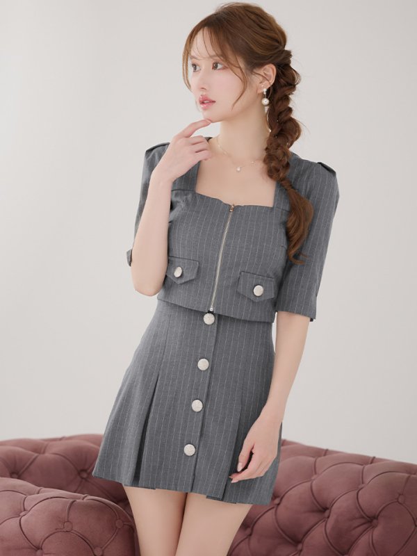 グレー　モデル：ゆめ　身長：160cm　着用サイズ：Sサイズ