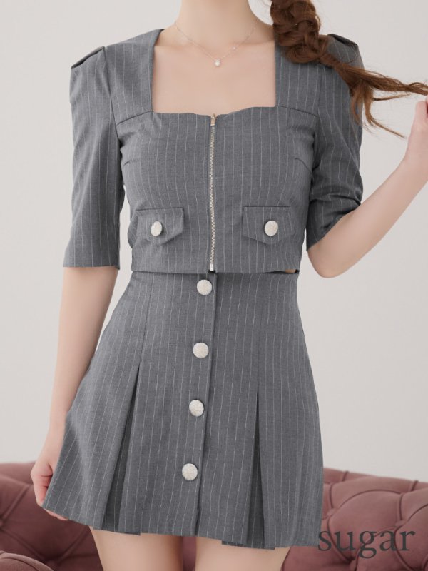 グレー　モデル：ゆめ　身長：160cm　着用サイズ：Sサイズ