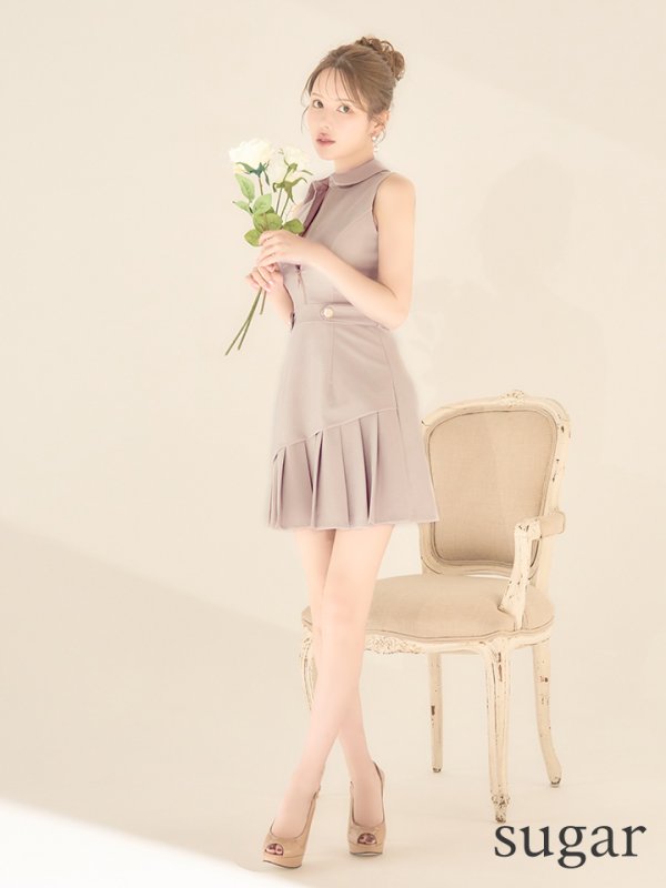 ピンクベージュ　モデル：ゆめ　身長：160cm　着用サイズ：Sサイズ