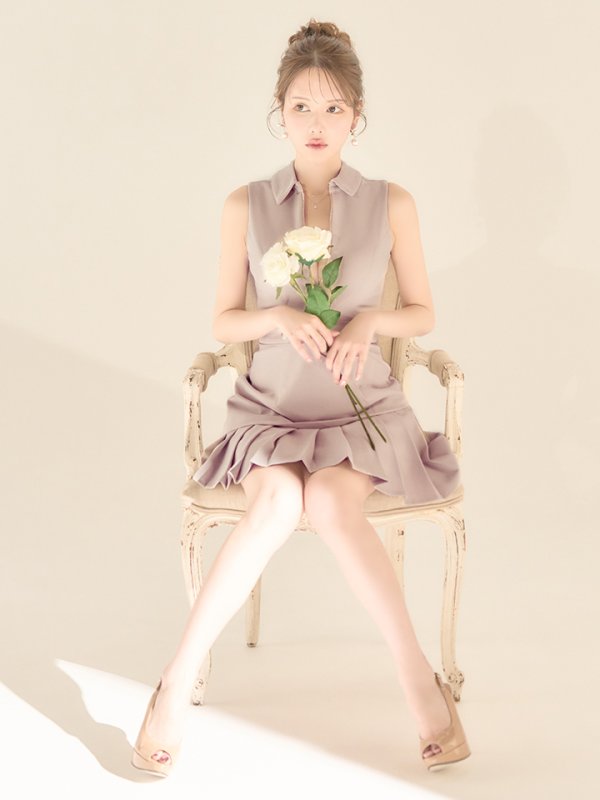 ピンクベージュ　モデル：ゆめ　身長：160cm　着用サイズ：Sサイズ