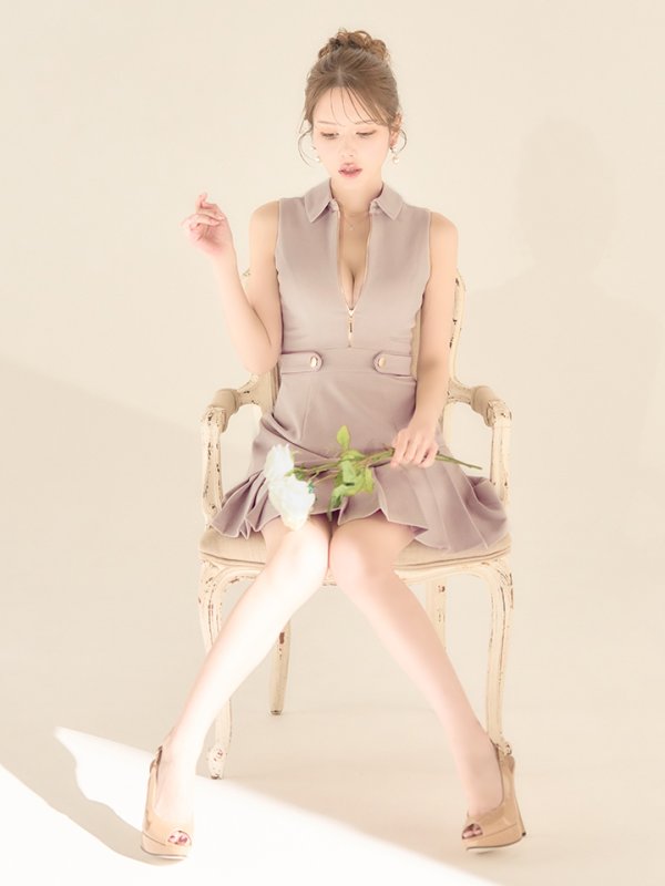 ピンクベージュ　モデル：ゆめ　身長：160cm　着用サイズ：Sサイズ