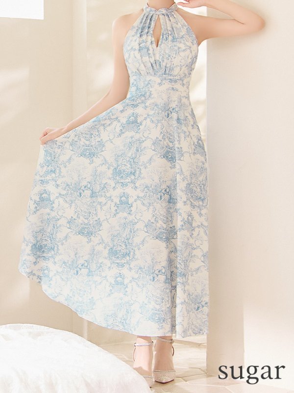 ホワイトブルー　モデル：明日花キララ　身長：162cm 着用サイズ：Sサイズ