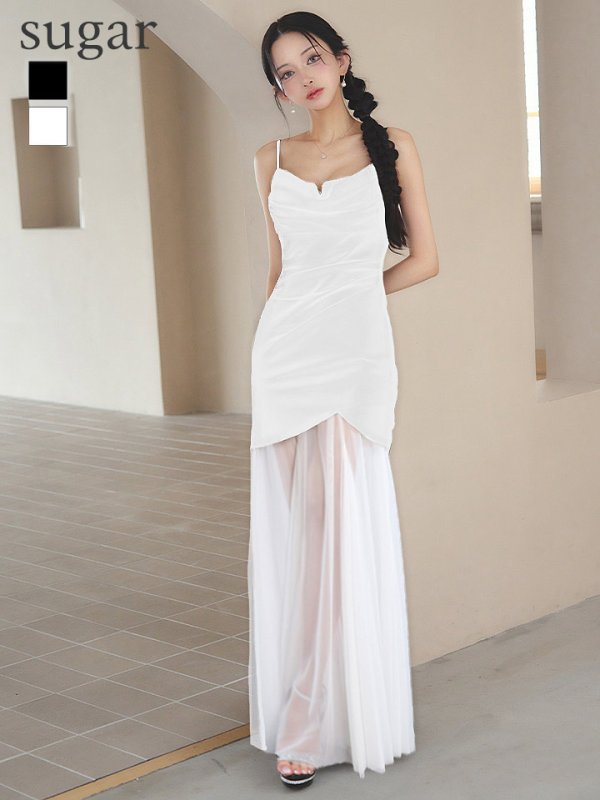 ホワイト　モデル：まおちゃる　身長：158cm　着用サイズ：Sサイズ