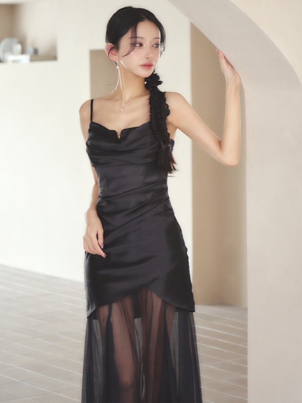 ブラック　モデル：まおちゃる　身長：158cm　着用サイズ：Sサイズ