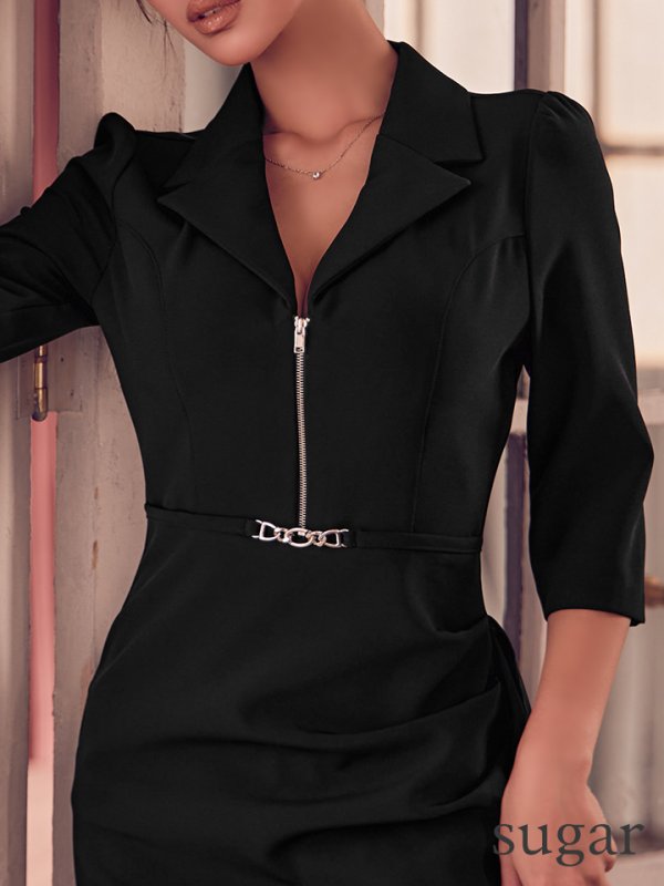 ブラック モデル：カレン　身長：165cm　着用サイズ：Sサイズ