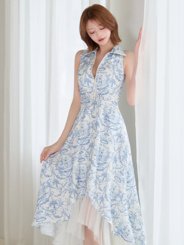 アイボリーxブルー　モデル：れみれみ　身長：163cm　着用サイズ：Sサイズ