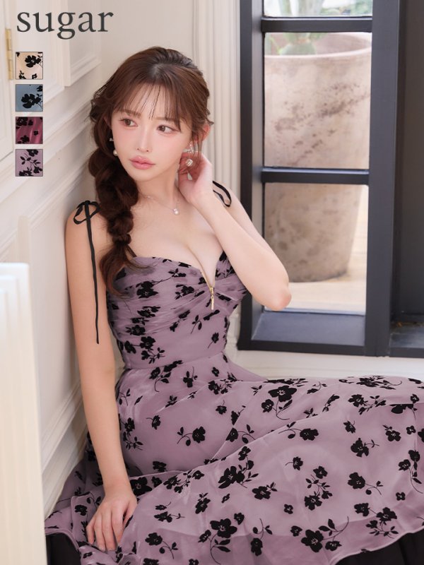 パープル　モデル：りな　身長：160cm　着用サイズ：Sサイズ