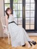 ホワイト　モデル：りな　身長：160cm　着用サイズ：Sサイズ