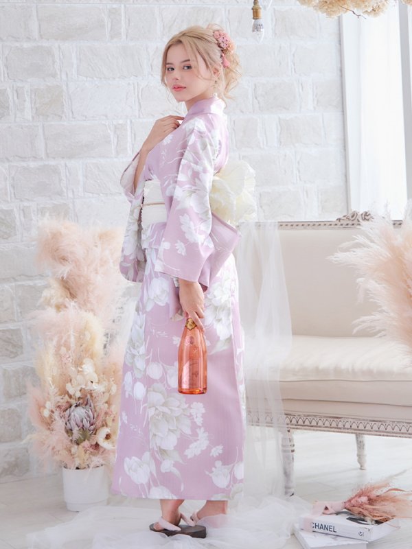 画像4: 【即日発送】【浴衣セール】【浴衣】大胆な牡丹が咲き誇るピンク地浴衣【浴衣３点セット 浴衣/帯/下駄】[YMT]