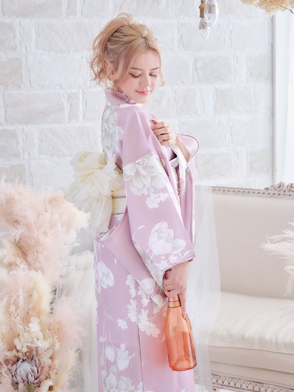 画像8: 【即日発送】【浴衣セール】【浴衣】大胆な牡丹が咲き誇るピンク地浴衣【浴衣３点セット 浴衣/帯/下駄】[YMT]