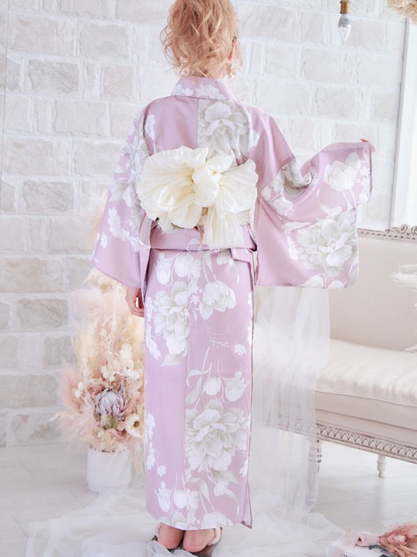 画像9: 【即日発送】【浴衣セール】【浴衣】大胆な牡丹が咲き誇るピンク地浴衣【浴衣３点セット 浴衣/帯/下駄】[YMT]