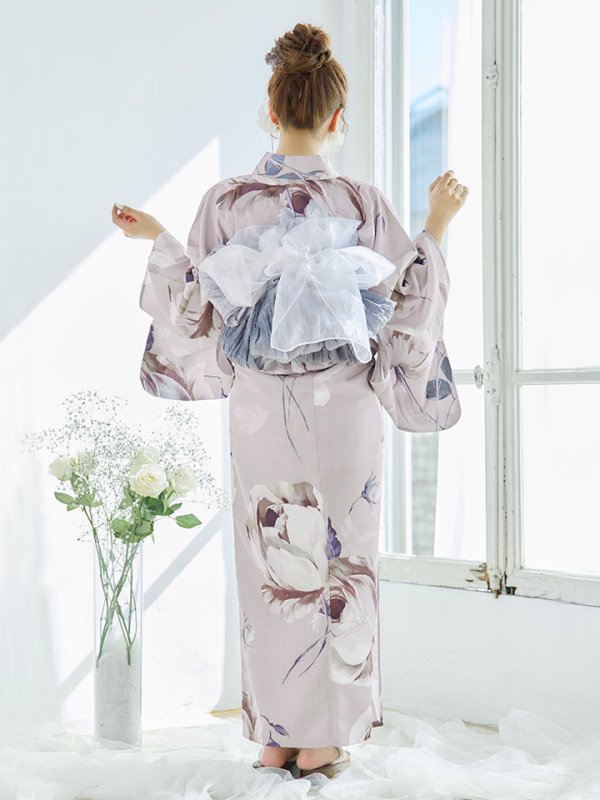 画像17: 【浴衣セール】【即日発送】ロマンティックピオニー浴衣【浴衣３点セット 浴衣/帯/下駄】[YMT]