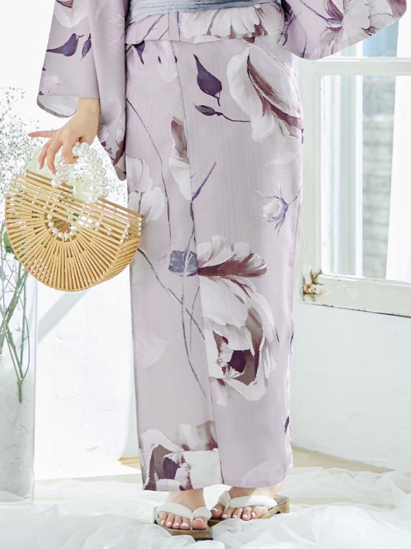 画像20: 【浴衣セール】【即日発送】ロマンティックピオニー浴衣【浴衣３点セット 浴衣/帯/下駄】[YMT]