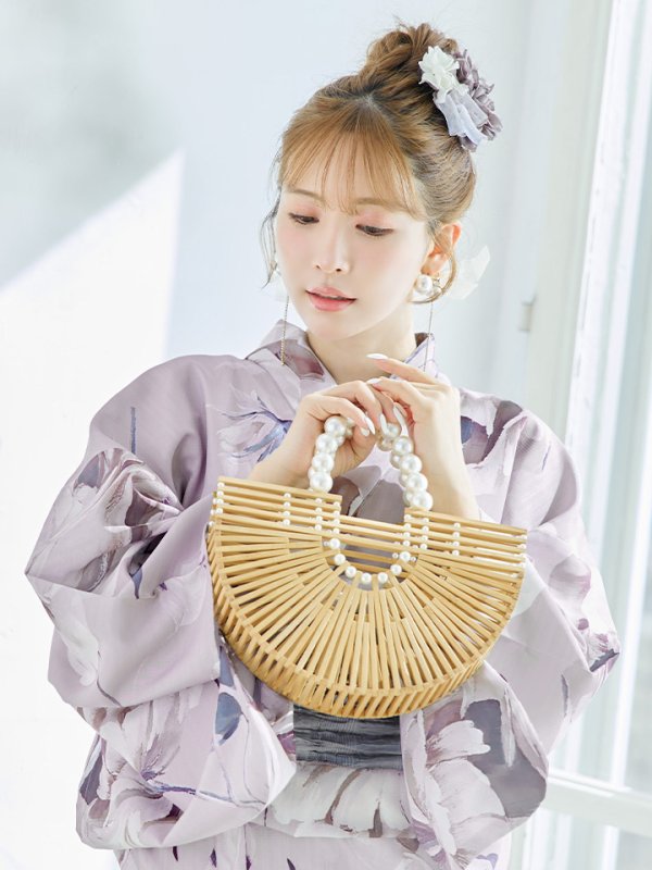 画像10: 【浴衣セール】【即日発送】ロマンティックピオニー浴衣【浴衣３点セット 浴衣/帯/下駄】[YMT]