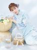 画像13: 【即日発送】クラシカルローズブルー浴衣【浴衣３点セット 浴衣/帯/下駄】OBI-siwa-200-kj-13-OW / HIMO-903-kj-W / HEKO-800-sb-5-WH / YA-953-kn-BL / YA-1081-kj-BL / GETA-01-kj-2-BL / [YMT]