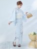 画像4: 【即日発送】クラシカルローズブルー浴衣【浴衣３点セット 浴衣/帯/下駄】OBI-siwa-200-kj-13-OW / HIMO-903-kj-W / HEKO-800-sb-5-WH / YA-953-kn-BL / YA-1081-kj-BL / GETA-01-kj-2-BL / [YMT]