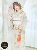 【即日発送】クリームイエローピオニー浴衣 OBI-siwa-200-kj-13-OW / HIMO-900-yn-8-P / HEKO-800-sb-5-WH / YA-1079-kj-6-W / YA-72-kn-MOC / GETA-01-kj-7-P / [YMT]