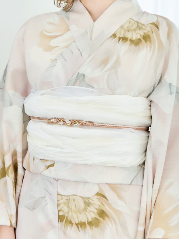 画像19: 【即日発送】クリームイエローピオニー浴衣【浴衣３点セット 浴衣/帯/下駄】[YMT]