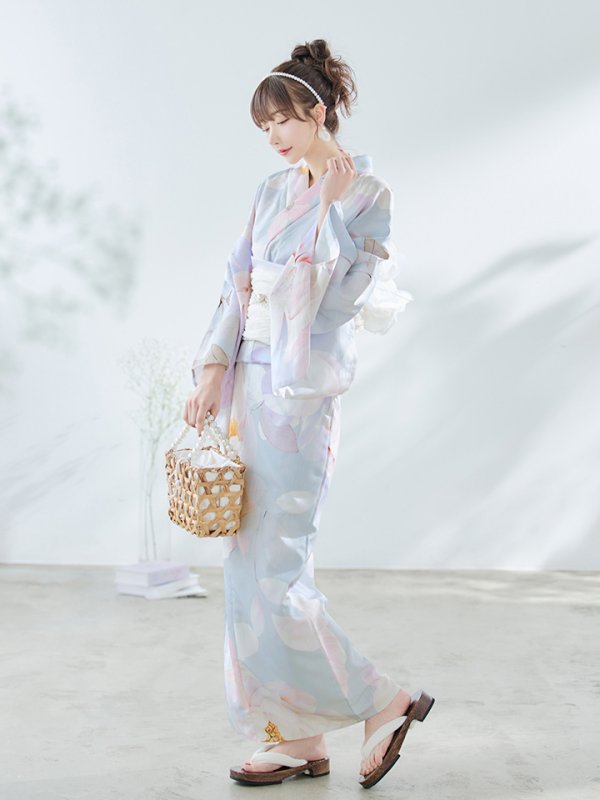 画像19: 【即日発送！】アイシーフラワー牡丹浴衣【浴衣３点セット 浴衣/帯/下駄】[YMT]