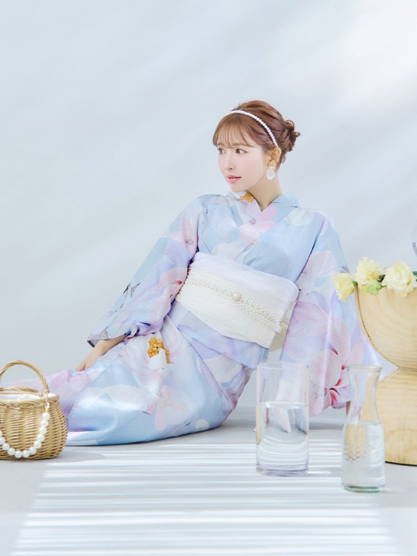 画像12: 【即日発送】シャーベットフラワー牡丹浴衣【浴衣３点セット 浴衣/帯/下駄】[YMT]