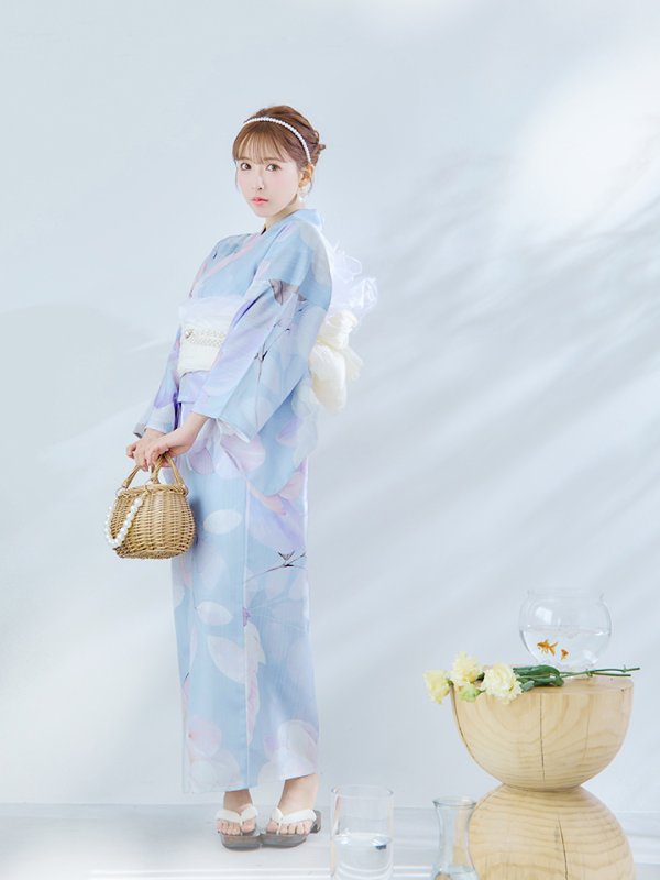 画像6: 【即日発送】シャーベットフラワー牡丹浴衣【浴衣３点セット 浴衣/帯/下駄】[YMT]