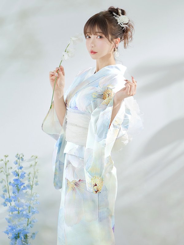 画像9: 【即日発送】アイシーフラワー牡丹浴衣【浴衣３点セット 浴衣/帯/下駄】[YMT]